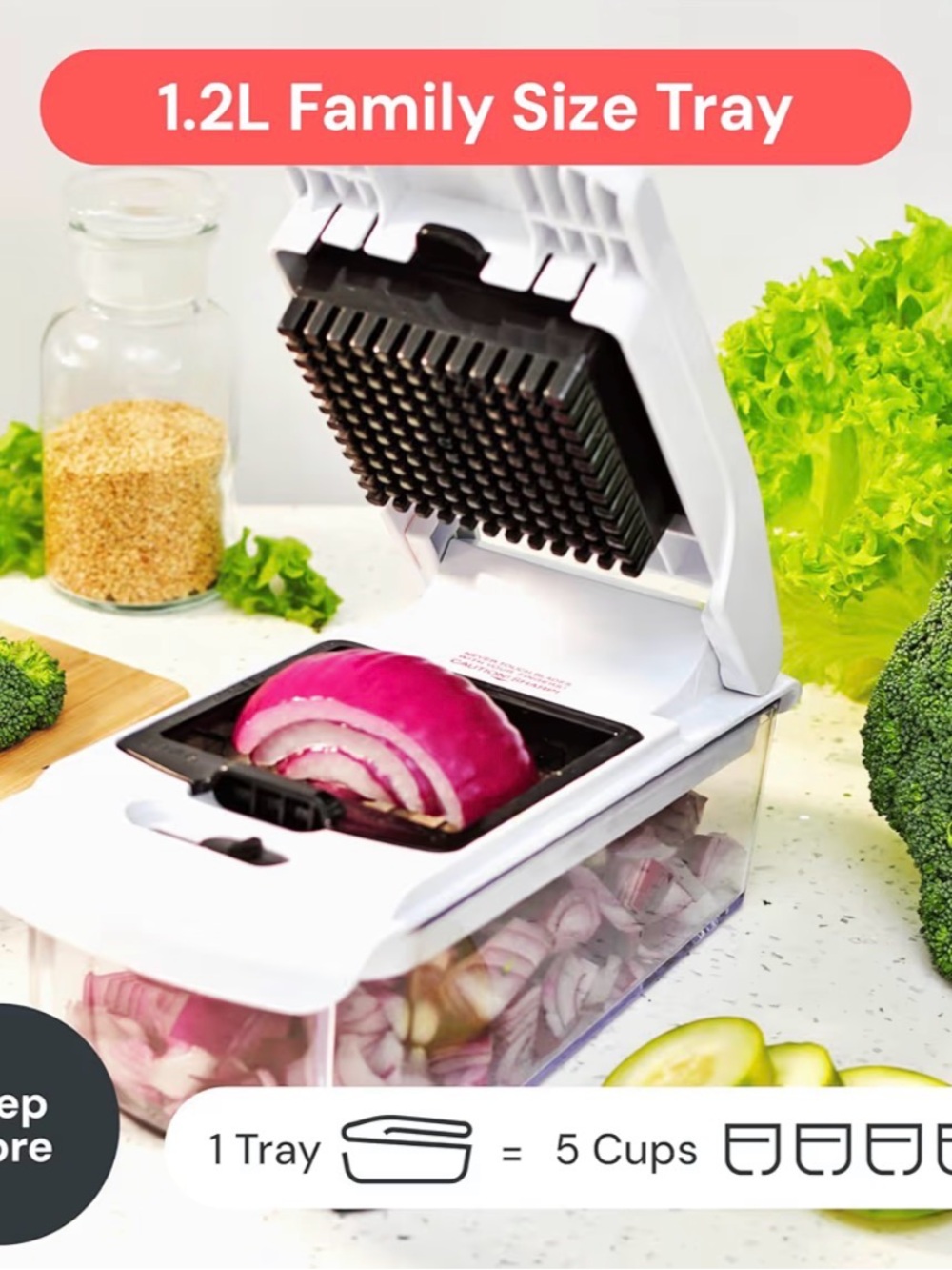 Fullstar Pro Original Vegetable Chopper & Spiralizer, Kitchen Prep Tool TikTok